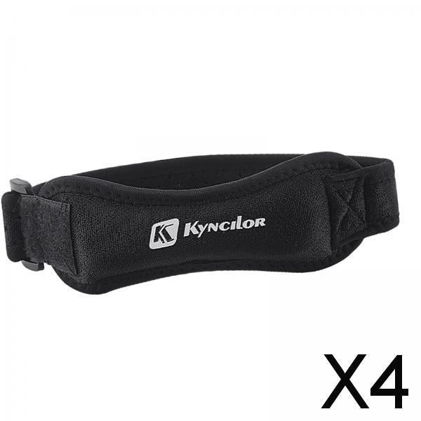 4xPatella Stabilizer Strap Running Gym Squats Patella Strap Knee Brace Support Black