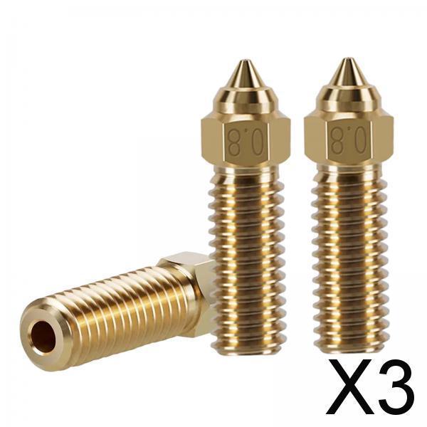 3x3Pcs 3D Printer Nozzles High Flow Easy Installation Replacement Parts for K1 0.8mm