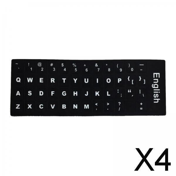 4xLaptop Keyboard Stickers Universal Computer Keyboard Stickers for PC Desktop English