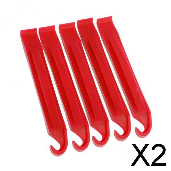 2xPlastic Bicycle Mountain Bike Cycling Tyre Puncture Repair Lever Tool Red