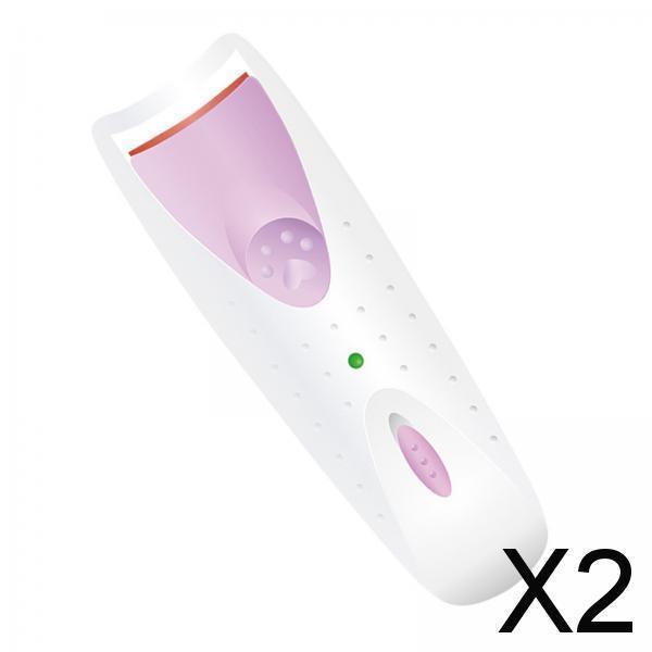 2xHeated Eyelash Curler Quick Heating Eyelash Styling Tool  Naturally Purple