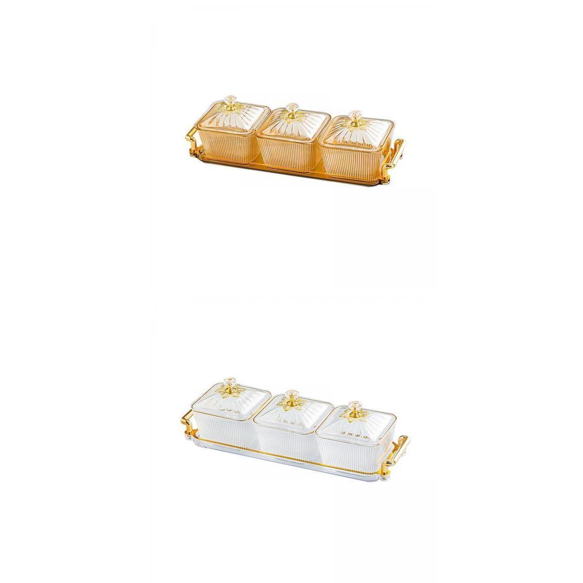 Divided Snack Tray Pp for Dining Room Party Wedding Kitchen Dried Fruit