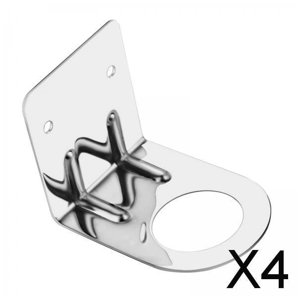 4xMultifunctional Wall Mount Shower Holder Storage Rack 304 for Home Toilet Silver