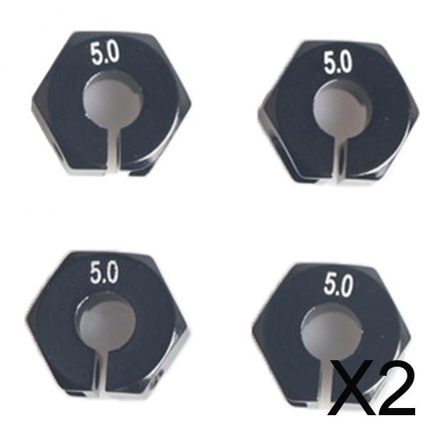 2x12mm Upgrade Parts Hex Wheels Base Coupler 5.0 Thick For HSP RC Parts Black
