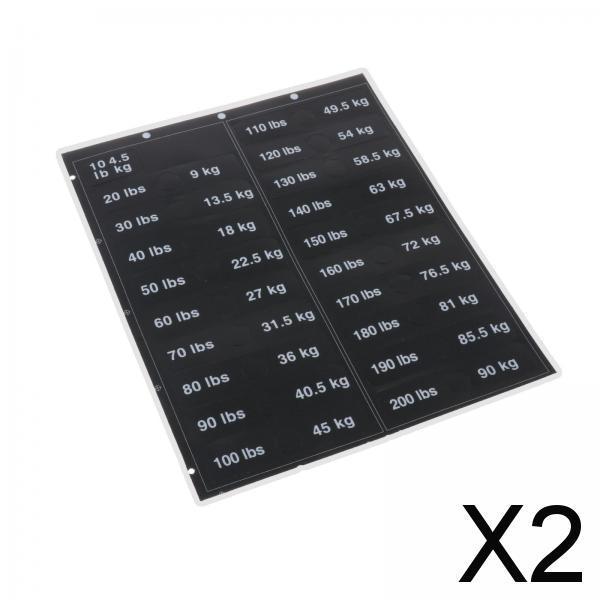 2xWeight Stack Labels 4.5kg to 90kg Weight Block Label Sticker Number Stickers