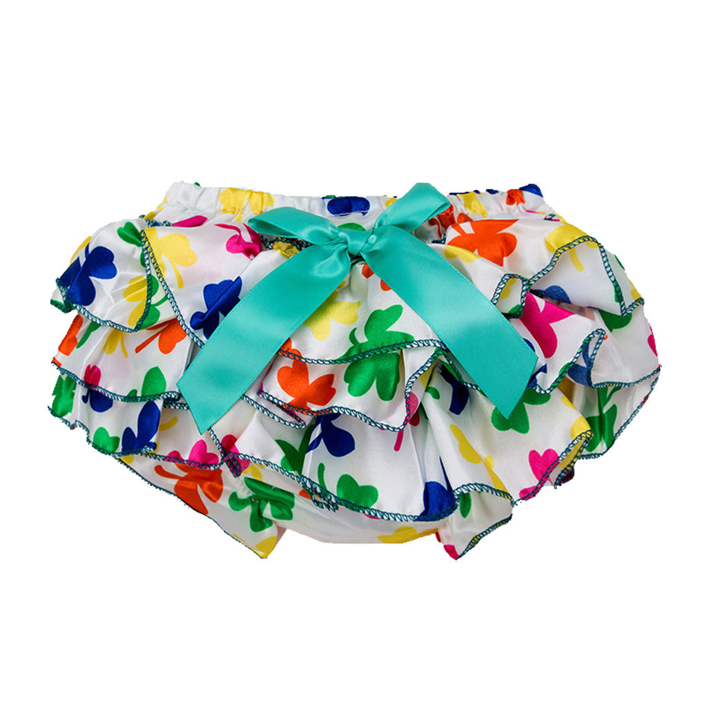 Baby Girls Soft Satin Diaper Cover Bloomers  12-24M  Leaf