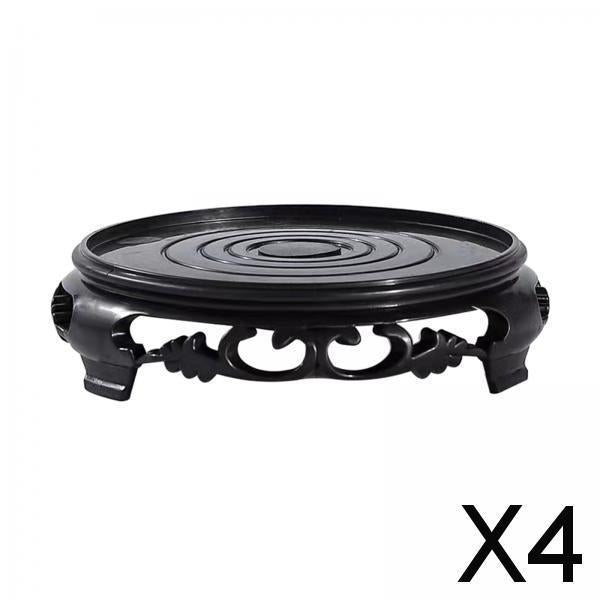 4xPP Fishbowl Stand Pedestal Planter Stand Flower Pot Base for Home Decoration 9.7cm
