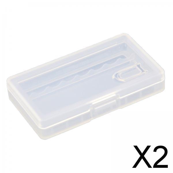 2xBattery Storage Case Holds 8 AAA Batteries Transparent Dustproof Portable