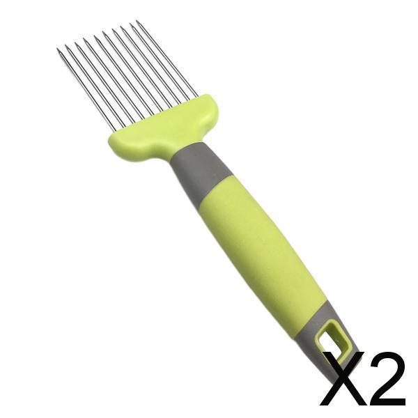 2xStainless Steel Onion Needle Grater Meat Tenderizer for Carrots Lemon Tomato green