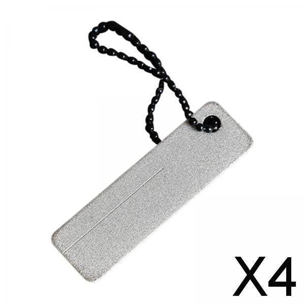 4xDurable Fishing Hook File Practical Keychain Pocket Grinding Fish Hooks