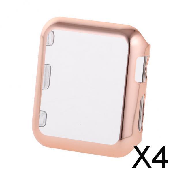4xPlastic Case Protector Cover For Apple Watch Series 2 iWatch 42mm Rose Gold