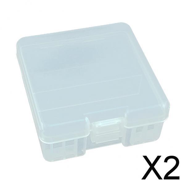 2xClear AAA Plastic Battery Storage Case/Organizer/Holder Holds 100x AAA