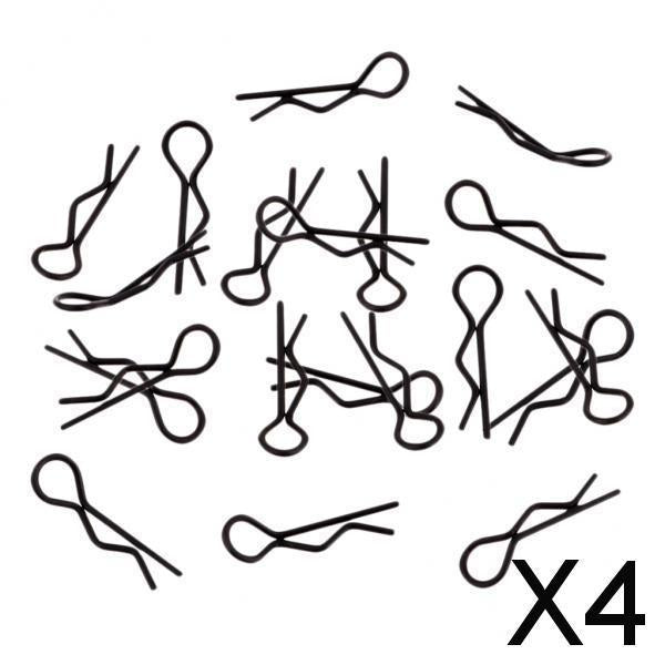 4x20pcs/set RC Car R-Pins fit 1/10 1/12 1/16 1/18 RC Car Truggy Accessory Black