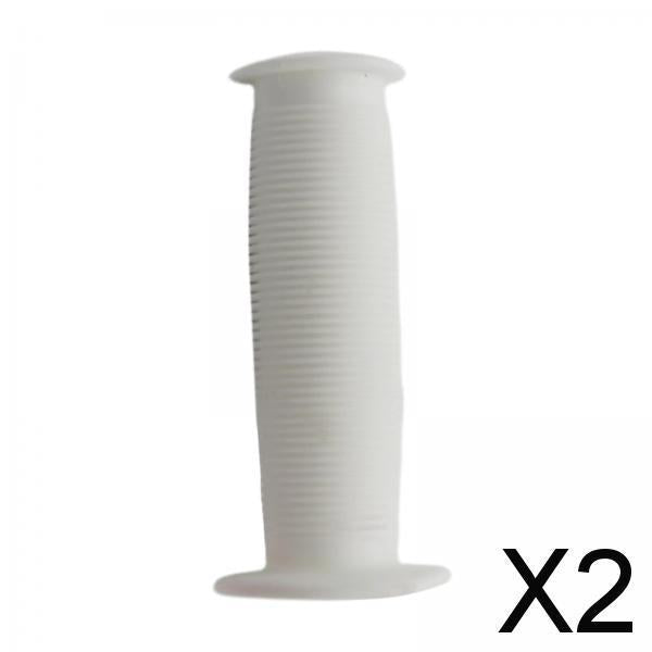 2xBike Handlebar Grip Durable Bicycle Handle Grips for Biking Skateboard Bikes White