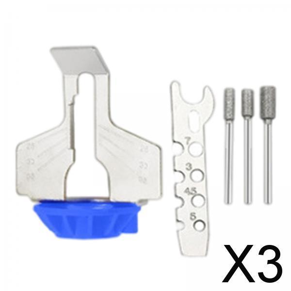 3xChainsaw Sharpening Kit Chainsaw Sharpening Grinder Chain Machine Kit Blue