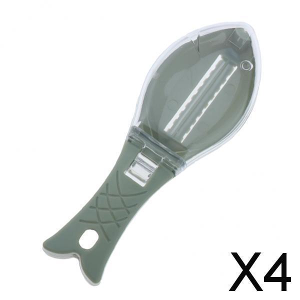 4xMulti-function Fish Scraper Scale Remover Fishing Knife Cleaning Tools