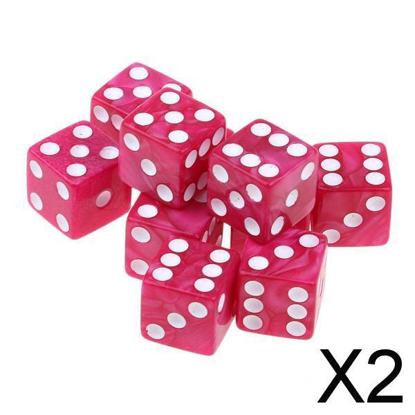 2x10Piece Six Sided D6 Dice Square Dotted for Dungeons and Dragons Toys Red