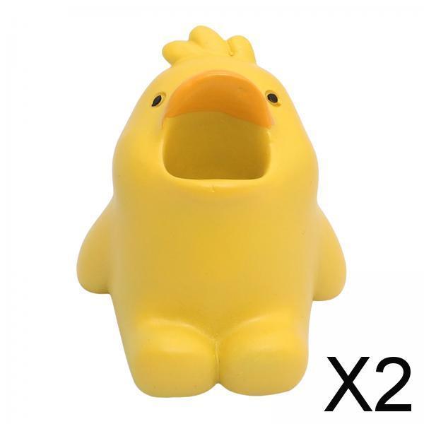 2xCute Tooth Brush Storage Wall Mounted Shower Adhesive for Household duck
