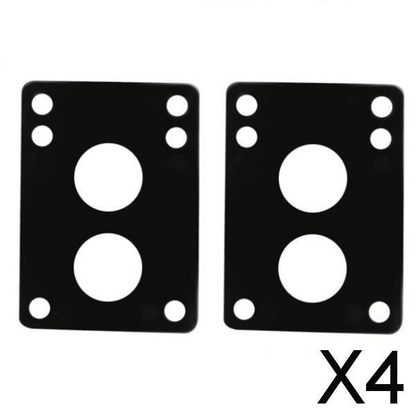 4xSkateboard Riser Pads Pair of Risers Longboard Shock Pads Black 6mm A