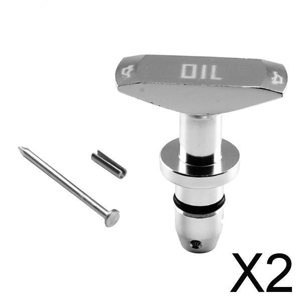2xSilver Oil Dipstick Pull Handle for   1999-2011 Mustang GT V8 GT500 Engine