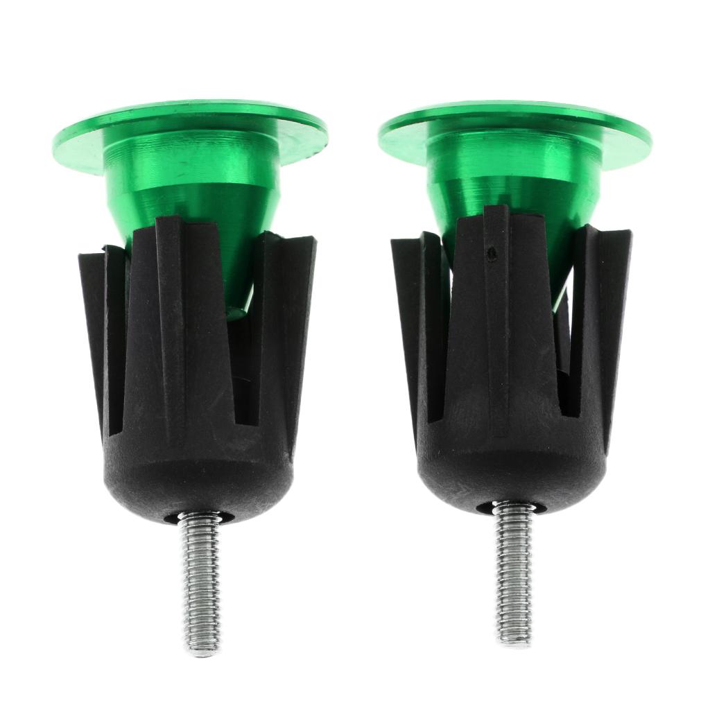 Aluminum Alloy Bicycle Handlebar Grips Cap Bike Handle Bar End Plugs Green
