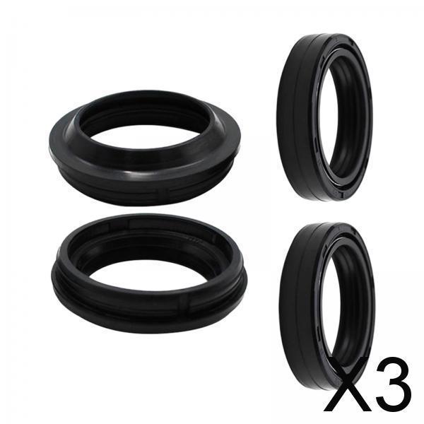 3x4Pcs Motorcycle Front Fork Damper Oil Seal and Dust Seal Durable 36x48x11mm