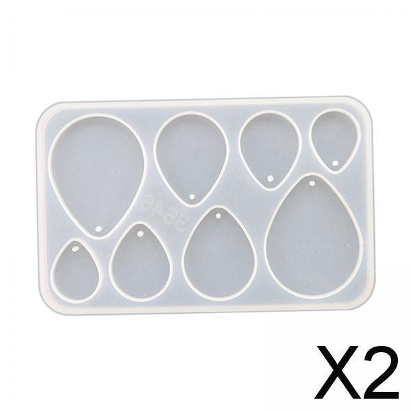 2xEarrings Pendants Mould DIY Epoxy Resin for Party Supplies Crafts Home Decor Water Drop