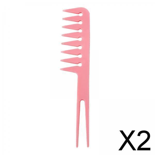 2xShaping Wet Pick Wide Tooth Styling Comb Fantail Comb Smooth Comfortable