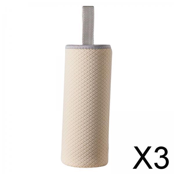 3xNeoprene Water Bottle Carrier Bag Cup Sleeve Holder Embossed 550ml Beige