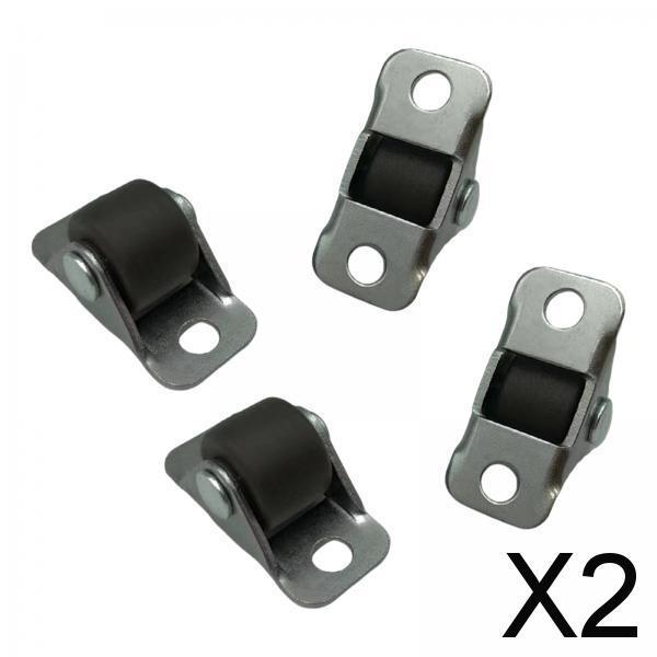 2x4Pcs Small Wheel Castors Fixed Castor Wheels for Workbench Shelves Cupboard