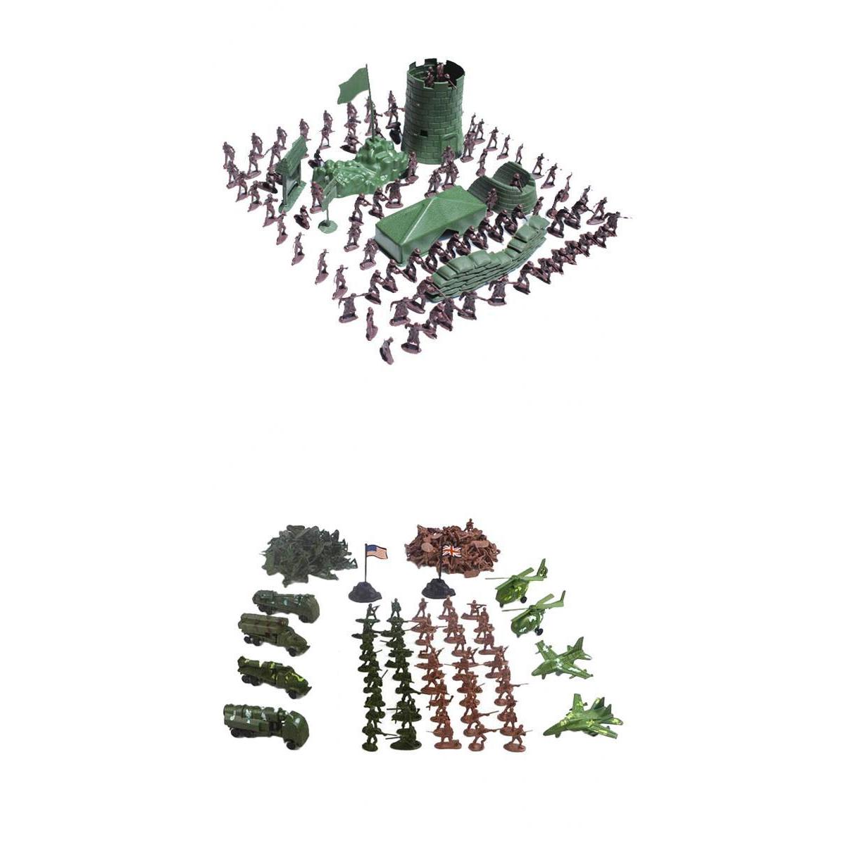 310pcs/Lot Army Combat Toys Soldier Model Action Figure with Aircraft Scene