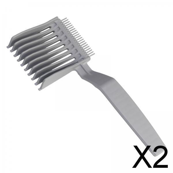 2xCurved Positioning Comb Heat Resistant Haircut Clipper Comb for Barber Shop