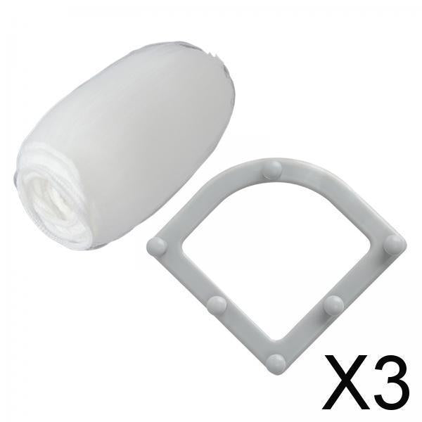 3x50x Sink Filter nets Bag Mesh Bag Sink Strainers for Leftovers Drainage With drain rack