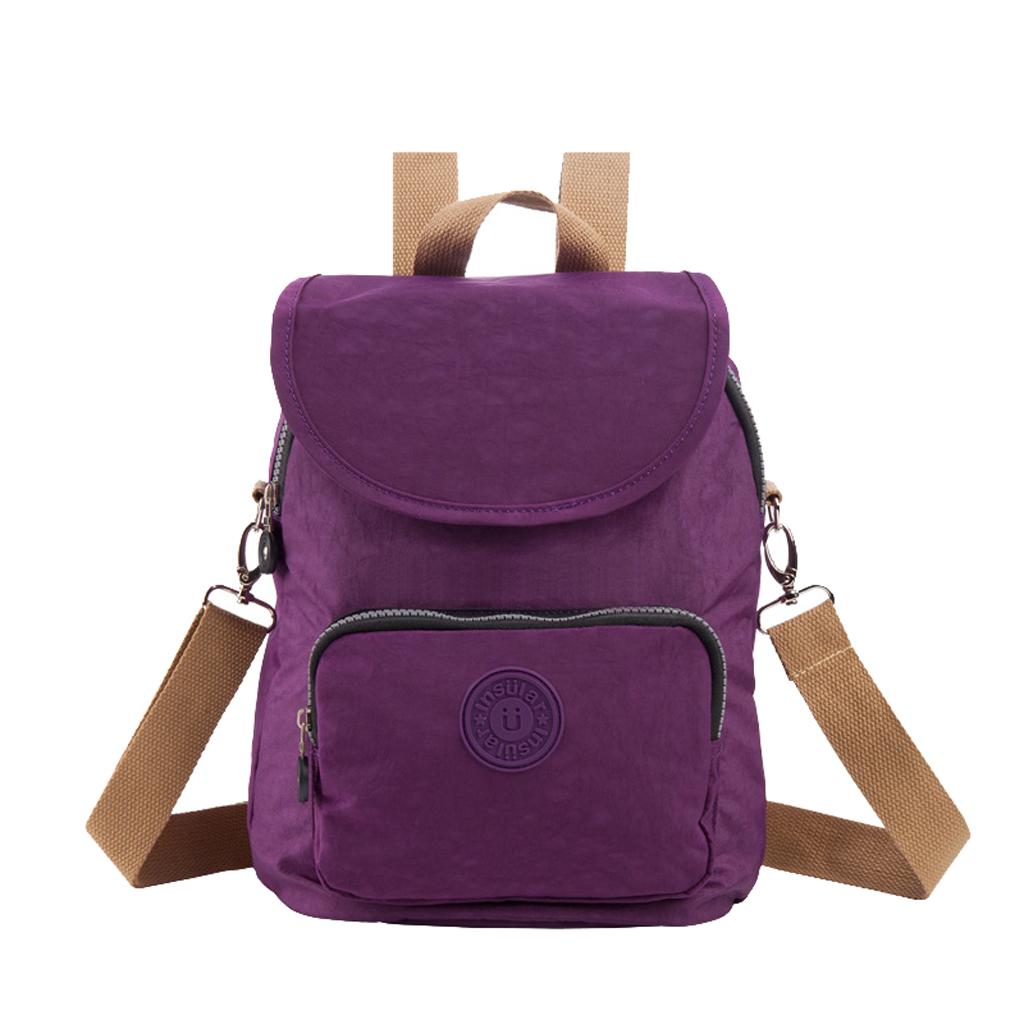 Double Shoulder Light Mummy Bag Multifunctional Baby Bag  Purple