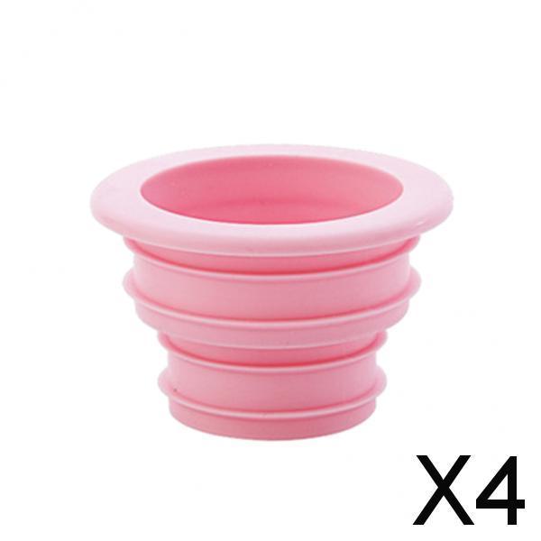 4xLaundry Bathroom Sewer Seal Ring Sealing Plug Cleaning Tools Stylish Pink