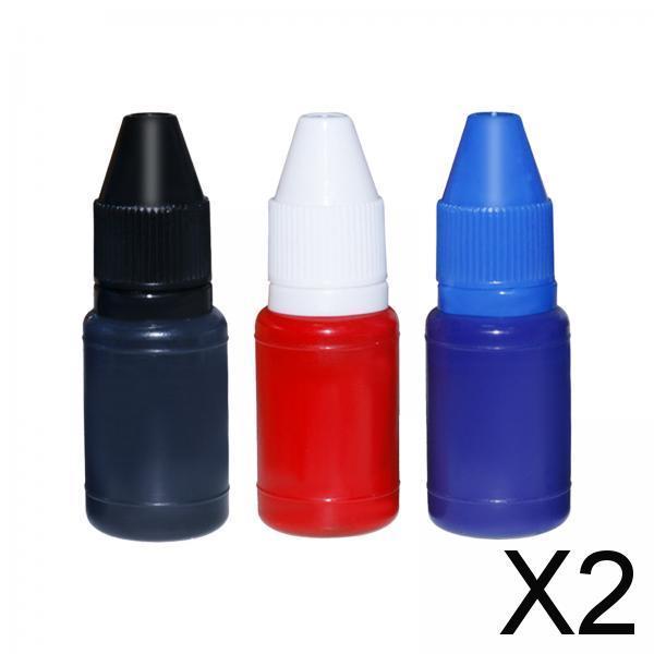 2x10ml Premium Stamp Refill Ink Bright Color Inking Stamp Oil
