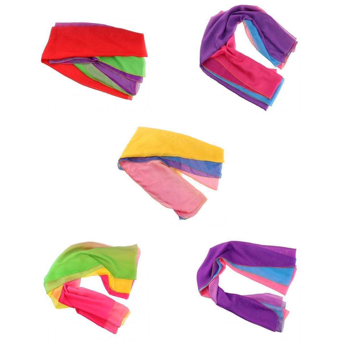 5Pcs Fashion Belly Dance Veil Scarf Shawl Multiple Uses