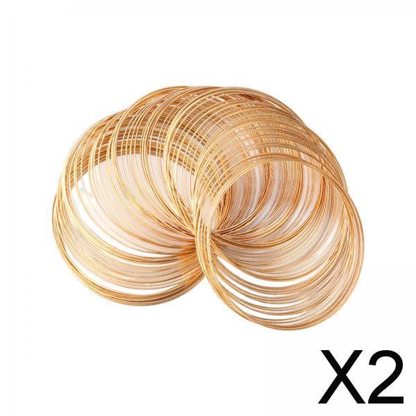 2xMemory Wire for Jewelry Making Beading Wire for Bangle Handmade Gold