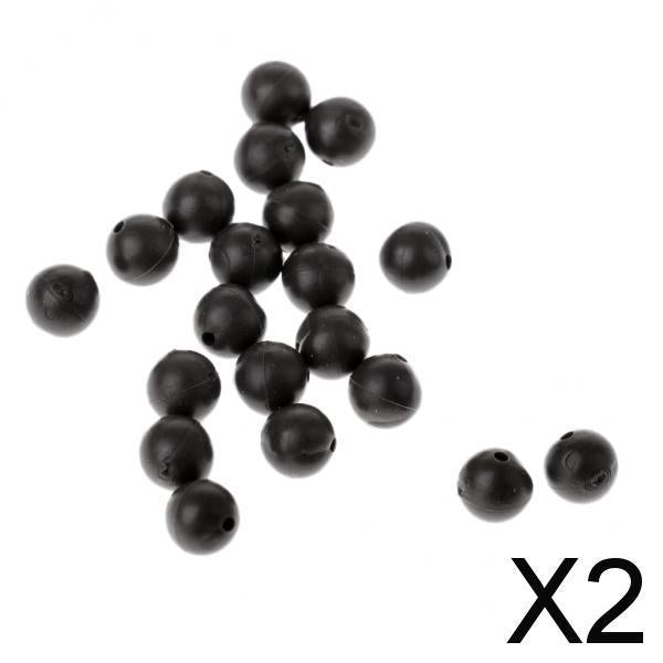 2x20pcs 5mm Rubber Fishing Beads Lure Floating Rig Beads Carp Fishing Tackle