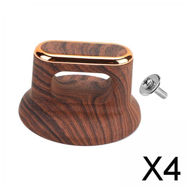 4xUniversal Lid Handle Lid Knob Caps Bakelite for Oil Pot Saucepan Lids Kettle Dark Wood