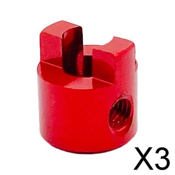 3xRC Boat Drive Metal Dog Shaft for RC Boat Drive Shaft Parts 3mm red