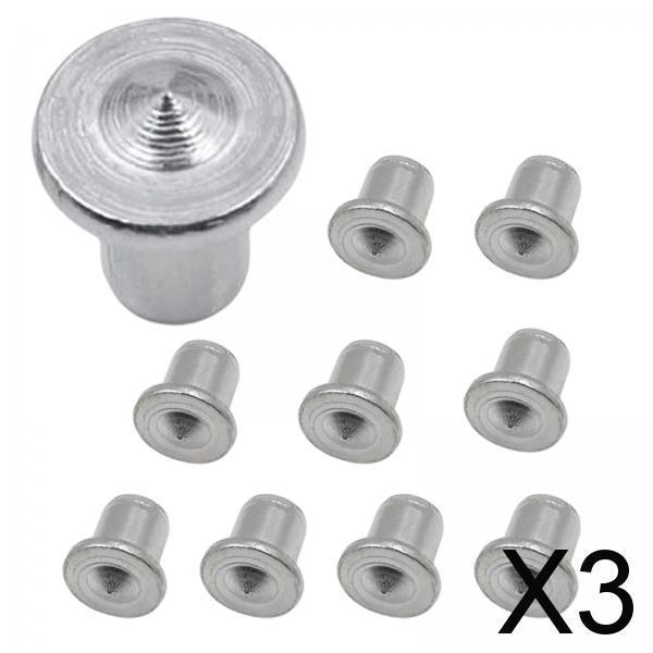 3x10Pcs Portable Center Dowel Pins Dowel Drill Points Pin for Woodworking 6mm