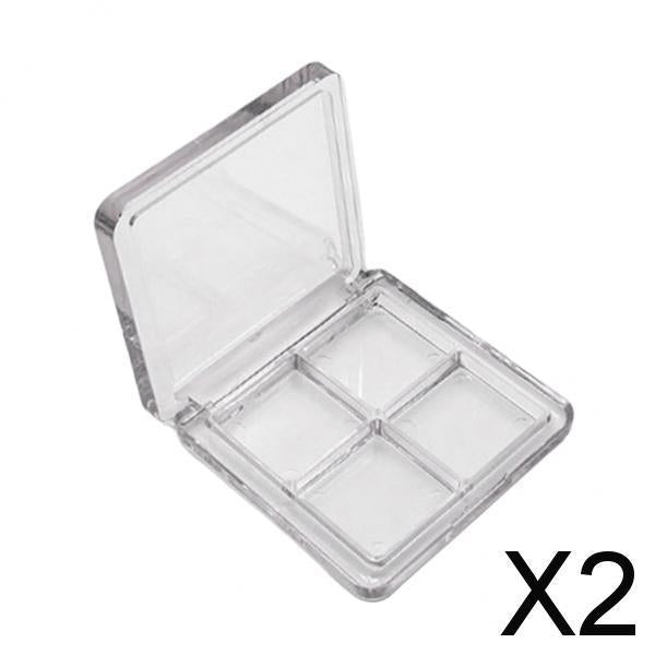 2x4 Grid Clear Makeup Eyeshadow Palette Blush Lipstick Powder DIY Case Pallet