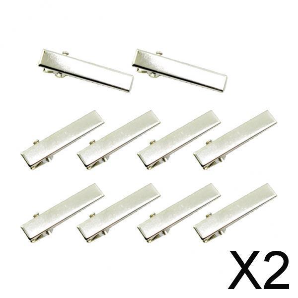 2x10Piece Alligator Hair Clip Flat Single Prong Hair Clip DIY Headdress 3.2cm