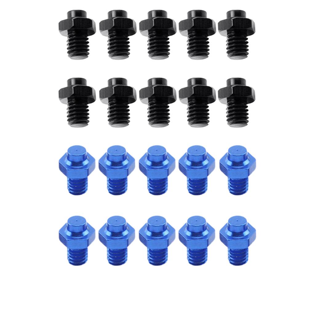 20pcs Bike Pedal Screws Mountain Bike Pedal Fixed Studs Anti-Slip Black&Blue