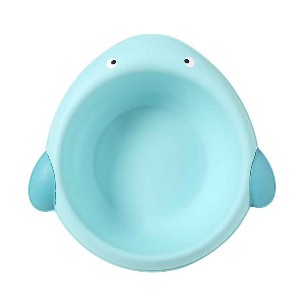 Cute Children Washbasin Baby Portable Washing Basin Plastic  Whale blue