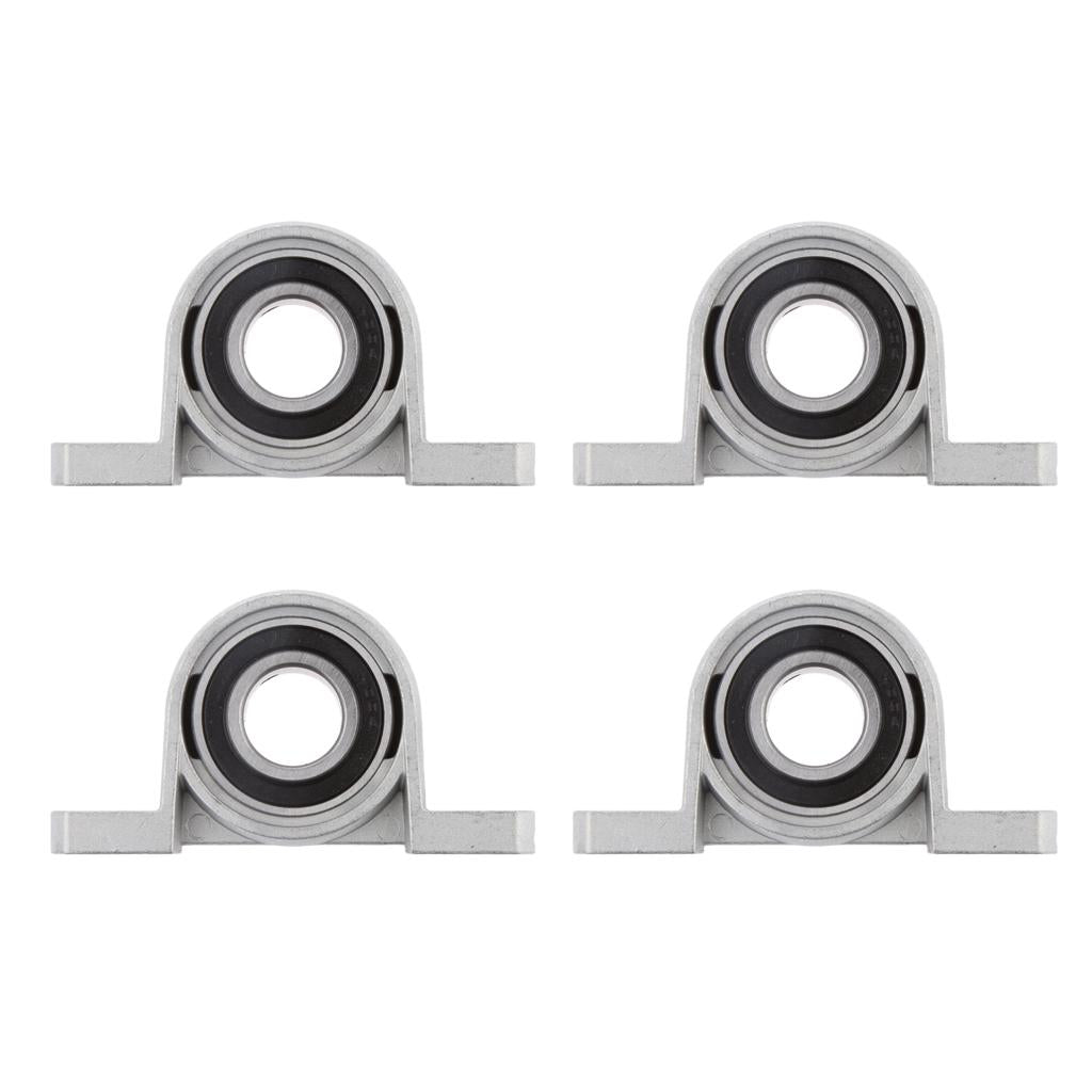 4pcs Diameter 20mm Bore KP004 Ball Bearing Pillow Block Mounted Support Kit