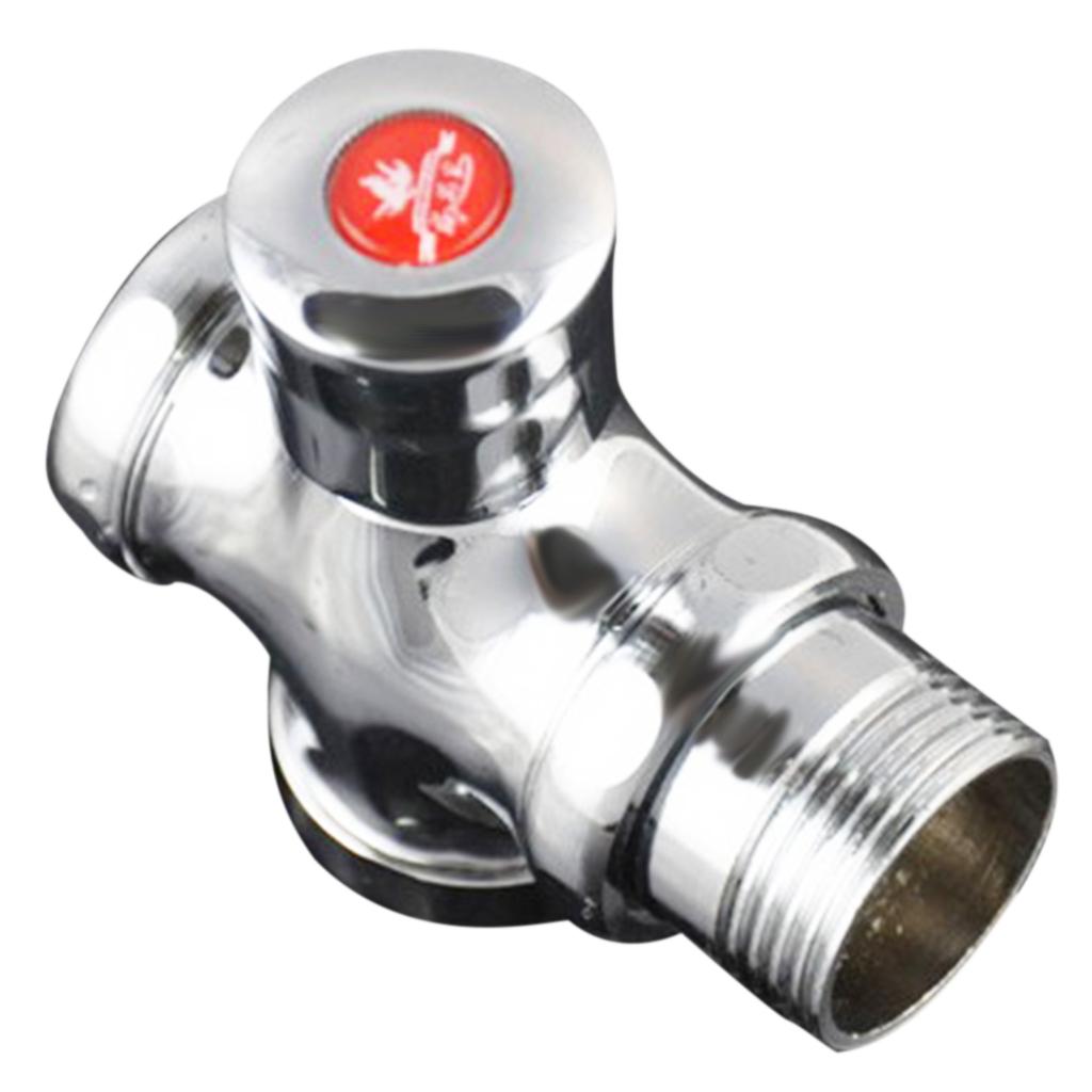 Toilet Push Flush Valve Surface Mounted Flusher Alloy 0.75 Inch