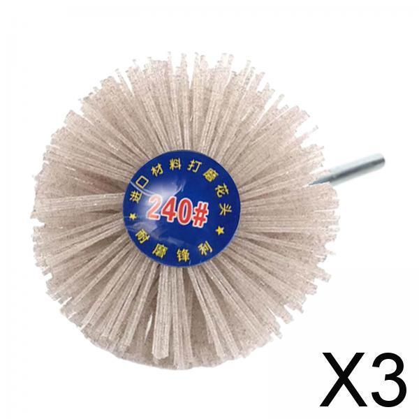 3xGrinding Nylon Wheel Brush Wire Brush Wheel Cup Brush for Polishing 240 Grit