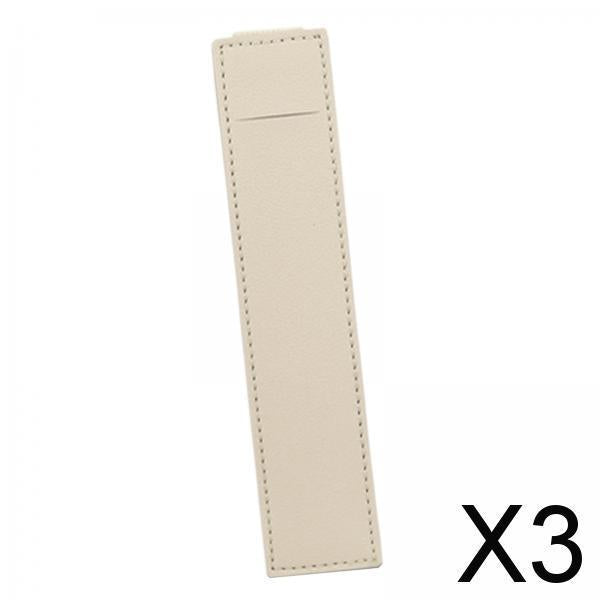 3xElastic Band Pen Holder Pen Sleeve for Hardcover Journals Planners Notebooks Beige